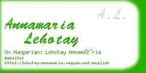 annamaria lehotay business card